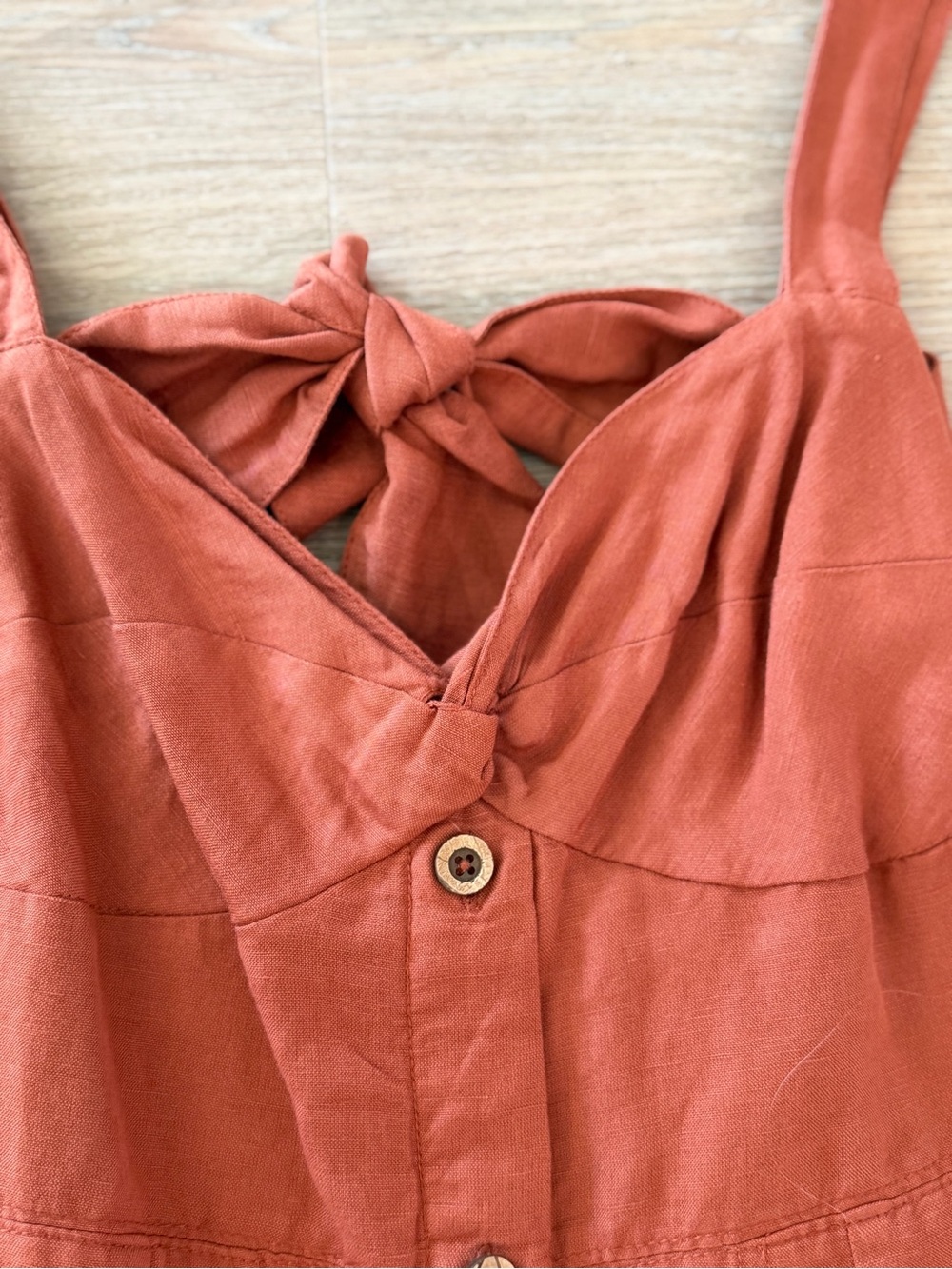 Maeve Rust Button-Front Dress - Picture 2 of 8